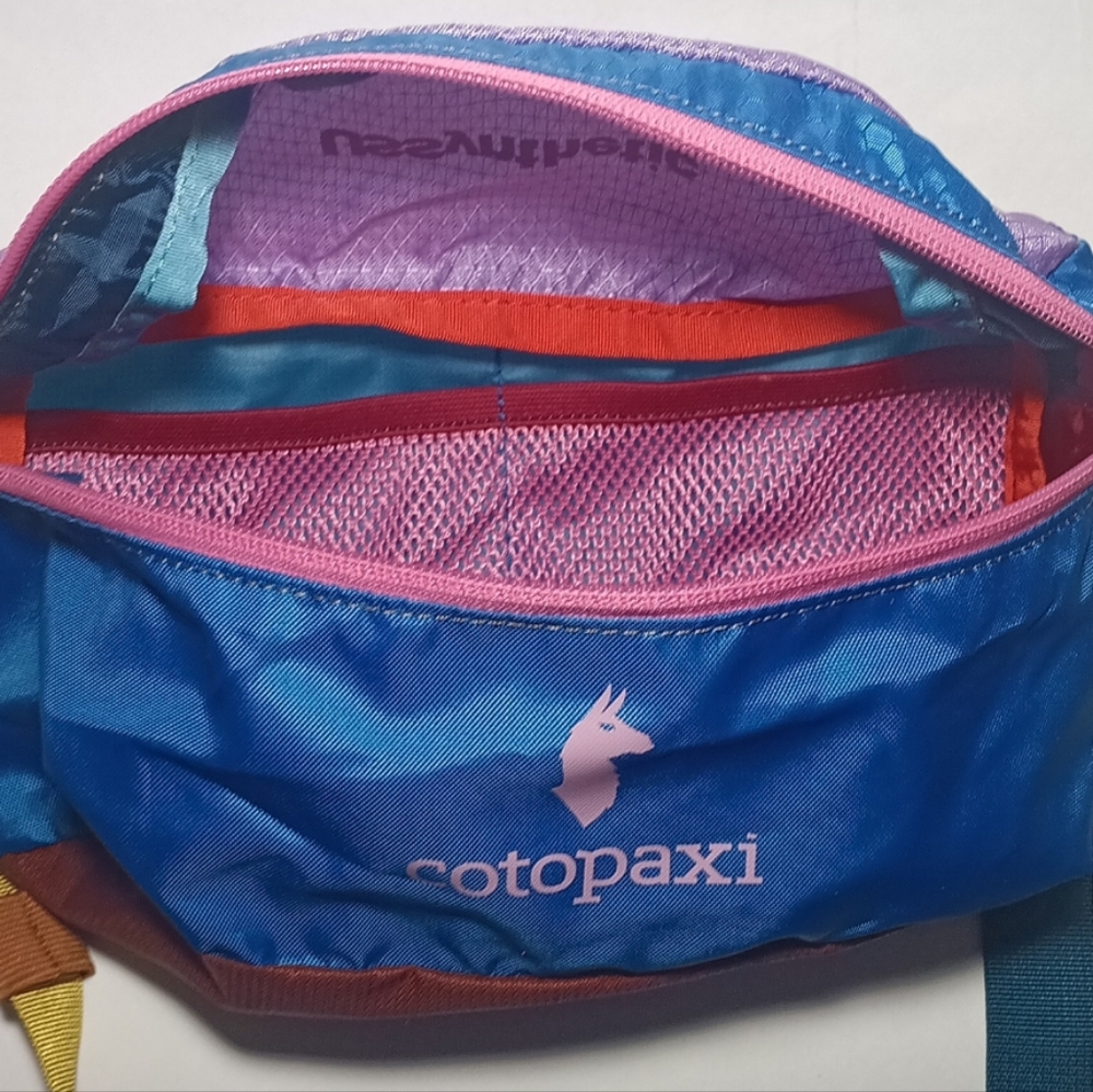 Cotopaxi Colorful Fanny Pack with Blue and Purple - Picture 11 of 11
